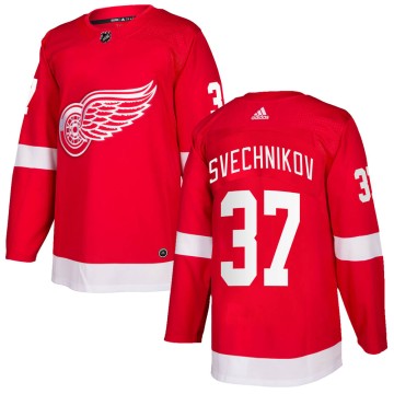Authentic Adidas Youth Evgeny Svechnikov Detroit Red Wings Home Jersey - Red