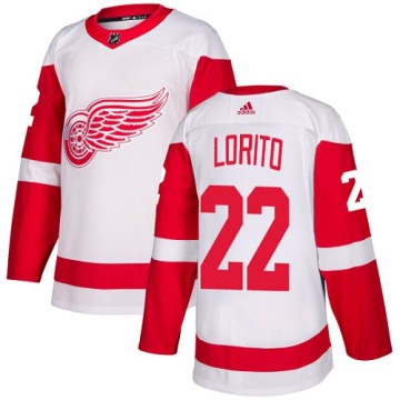 Authentic Adidas Youth Joe Vitale Detroit Red Wings Away Jersey - White