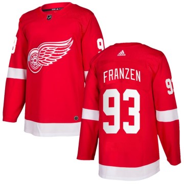 Authentic Adidas Youth Johan Franzen Detroit Red Wings Home Jersey - Red