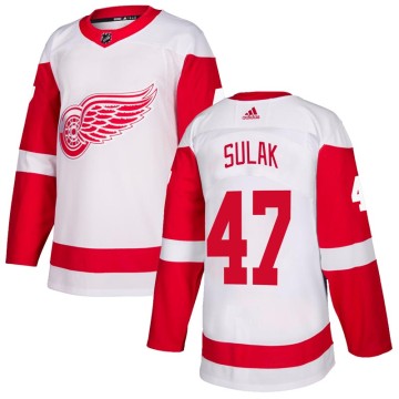 Authentic Adidas Youth Libor Sulak Detroit Red Wings Jersey - White