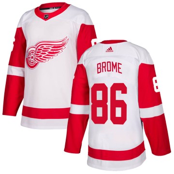 Authentic Adidas Youth Mathias Brome Detroit Red Wings Jersey - White