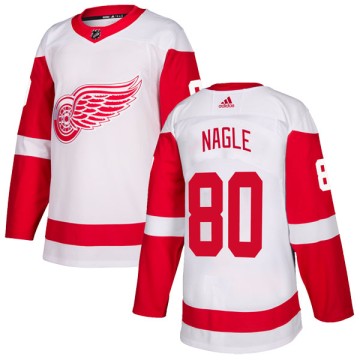 Authentic Adidas Youth Pat Nagle Detroit Red Wings Jersey - White