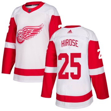 Authentic Adidas Youth Taro Hirose Detroit Red Wings Jersey - White