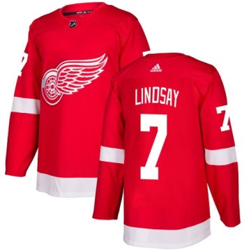Authentic Adidas Youth Ted Lindsay Detroit Red Wings Home Jersey - Red