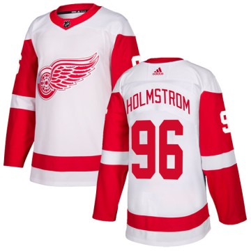 Authentic Adidas Youth Tomas Holmstrom Detroit Red Wings Jersey - White
