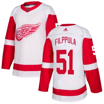 Authentic Adidas Youth Valtteri Filppula Detroit Red Wings Jersey - White