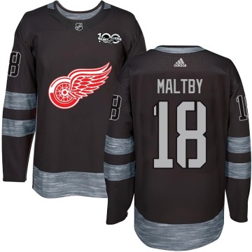 Authentic Men's Kirk Maltby Detroit Red Wings 1917-2017 100th Anniversary Jersey - Black