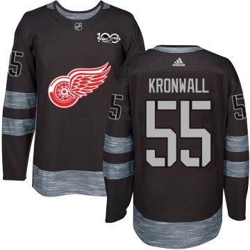 Authentic Men's Niklas Kronwall Detroit Red Wings 1917-2017 100th Anniversary Jersey - Black