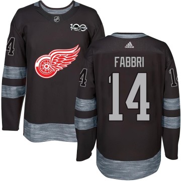Authentic Men's Robby Fabbri Detroit Red Wings 1917-2017 100th Anniversary Jersey - Black