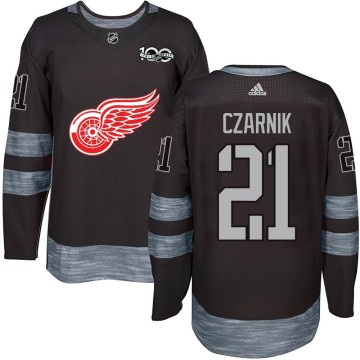 Authentic Youth Austin Czarnik Detroit Red Wings 1917-2017 100th Anniversary Jersey - Black