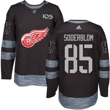 Authentic Youth Elmer Soderblom Detroit Red Wings 1917-2017 100th Anniversary Jersey - Black
