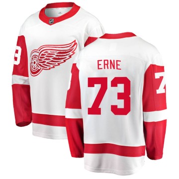Breakaway Fanatics Branded Men's Adam Erne Detroit Red Wings Away Jersey - White