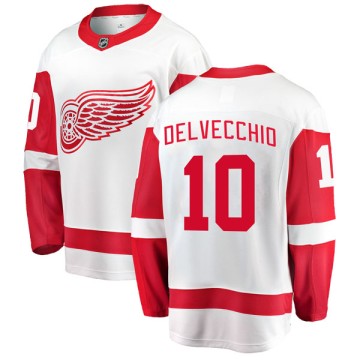 Breakaway Fanatics Branded Men's Alex Delvecchio Detroit Red Wings Away Jersey - White