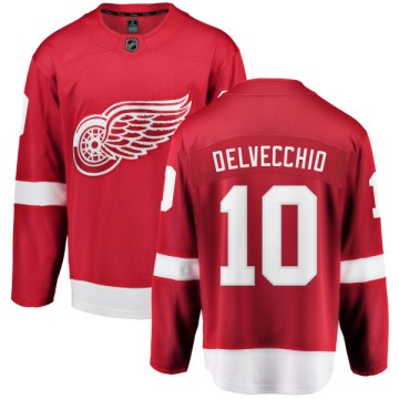 Breakaway Fanatics Branded Men's Alex Delvecchio Detroit Red Wings Home Jersey - Red