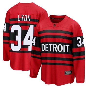 Breakaway Fanatics Branded Men's Alex Lyon Detroit Red Wings Special Edition 2.0 Jersey - Red