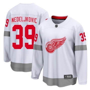 Breakaway Fanatics Branded Men's Alex Nedeljkovic Detroit Red Wings 2020/21 Special Edition Jersey - White