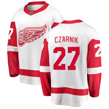 Breakaway Fanatics Branded Men's Austin Czarnik Detroit Red Wings Away Jersey - White