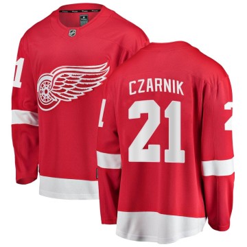 Breakaway Fanatics Branded Men's Austin Czarnik Detroit Red Wings Home Jersey - Red