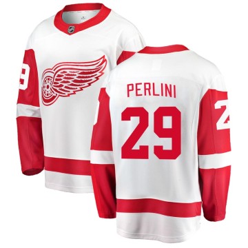 Breakaway Fanatics Branded Men's Brendan Perlini Detroit Red Wings Away Jersey - White