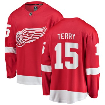 Breakaway Fanatics Branded Men's Chris Terry Detroit Red Wings Home Jersey - Red