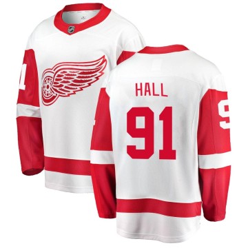Breakaway Fanatics Branded Men's Curtis Hall Detroit Red Wings Away Jersey - White