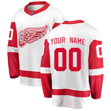 Breakaway Fanatics Branded Men's Custom Detroit Red Wings Custom Away Jersey - White