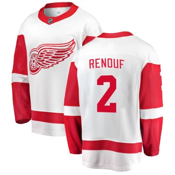 Breakaway Fanatics Branded Men's Dan Renouf Detroit Red Wings Away Jersey - White