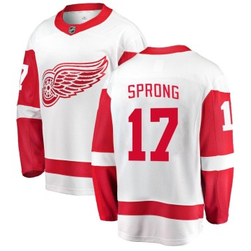Breakaway Fanatics Branded Men's Daniel Sprong Detroit Red Wings Away Jersey - White
