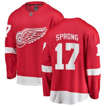 Breakaway Fanatics Branded Men's Daniel Sprong Detroit Red Wings Home Jersey - Red