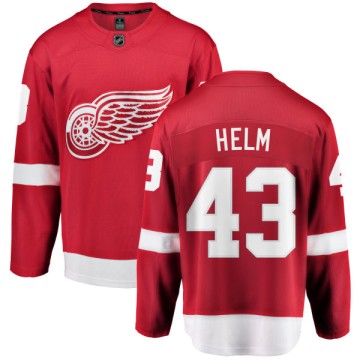 Breakaway Fanatics Branded Men's Darren Helm Detroit Red Wings Home Jersey - Red