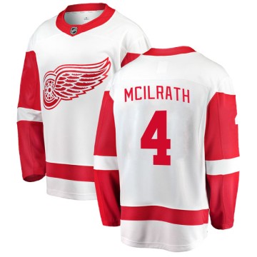 Breakaway Fanatics Branded Men's Dylan McIlrath Detroit Red Wings Away Jersey - White