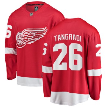 Breakaway Fanatics Branded Men's Eric Tangradi Detroit Red Wings Home Jersey - Red