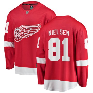 Breakaway Fanatics Branded Men's Frans Nielsen Detroit Red Wings Home Jersey - Red