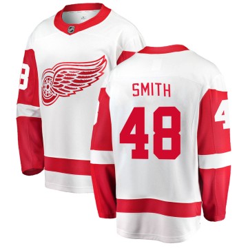 Breakaway Fanatics Branded Men's Givani Smith Detroit Red Wings Away Jersey - White