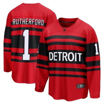 Breakaway Fanatics Branded Men's Jim Rutherford Detroit Red Wings Special Edition 2.0 Jersey - Red