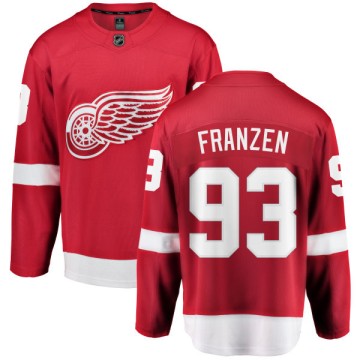 Breakaway Fanatics Branded Men's Johan Franzen Detroit Red Wings Home Jersey - Red