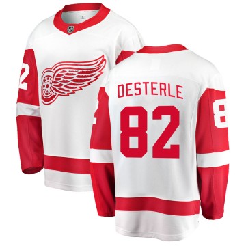 Breakaway Fanatics Branded Men's Jordan Oesterle Detroit Red Wings Away Jersey - White