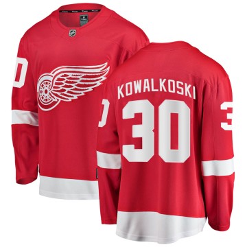 Breakaway Fanatics Branded Men's Justin Kowalkoski Detroit Red Wings Home Jersey - Red
