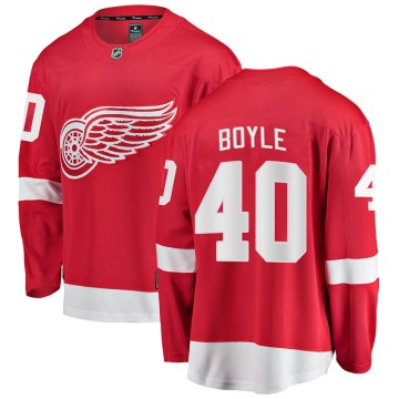 Breakaway Fanatics Branded Men's Kevin Boyle Detroit Red Wings Home Jersey - Red