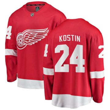 Breakaway Fanatics Branded Men's Klim Kostin Detroit Red Wings Home Jersey - Red