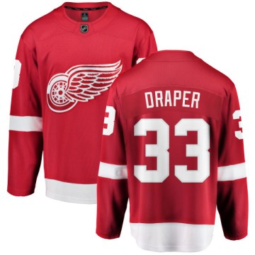 Breakaway Fanatics Branded Men's Kris Draper Detroit Red Wings Home Jersey - Red