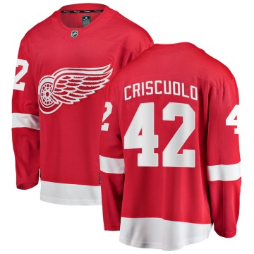 Breakaway Fanatics Branded Men's Kyle Criscuolo Detroit Red Wings Home Jersey - Red