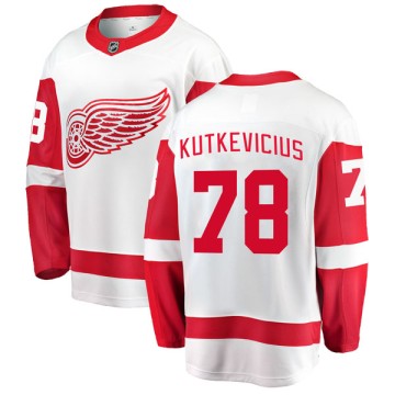 Breakaway Fanatics Branded Men's Luke Kutkevicius Detroit Red Wings Away Jersey - White