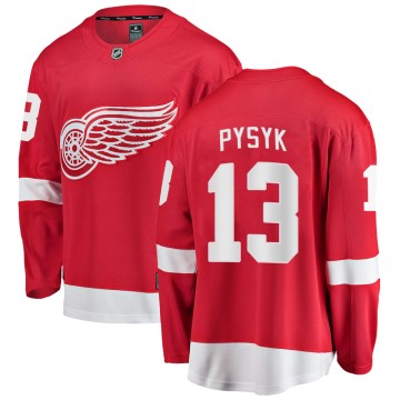 Breakaway Fanatics Branded Men's Mark Pysyk Detroit Red Wings Home Jersey - Red