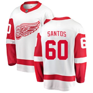 Breakaway Fanatics Branded Men's Mathew Santos Detroit Red Wings Away Jersey - White