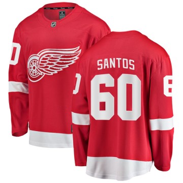 Breakaway Fanatics Branded Men's Mathew Santos Detroit Red Wings Home Jersey - Red