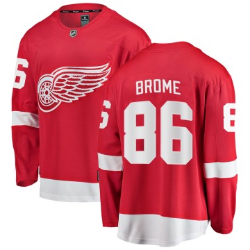 Breakaway Fanatics Branded Men's Mathias Brome Detroit Red Wings Home Jersey - Red