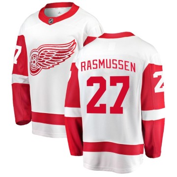 Breakaway Fanatics Branded Men's Michael Rasmussen Detroit Red Wings Away Jersey - White