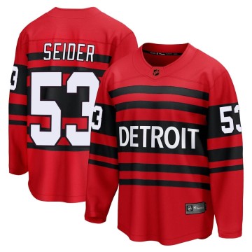 Breakaway Fanatics Branded Men's Moritz Seider Detroit Red Wings Special Edition 2.0 Jersey - Red