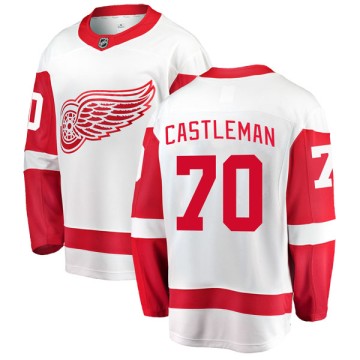 Breakaway Fanatics Branded Men's Oliver Castleman Detroit Red Wings Away Jersey - White